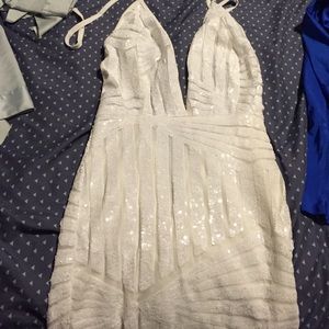 White sequin dress