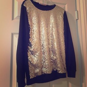 Gold sequins top