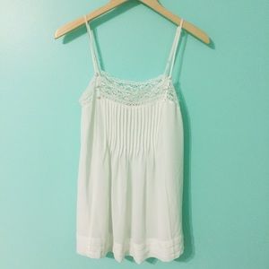 🚫SOLD🚫Boho Summer Sheer White Tank