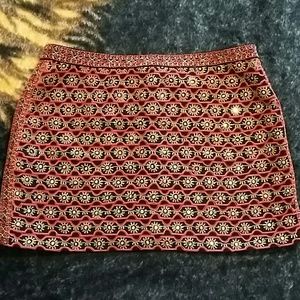 Trendy Mini Silk Skirt