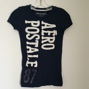 Aeropostale Navy Blue Short Sleeve Tee