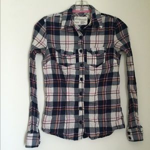 Aeropostale Button Down Plaid Shirt