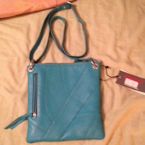 Turquoise cross body bag
