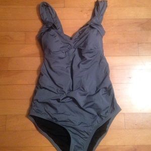 Grey maternity swimsuit