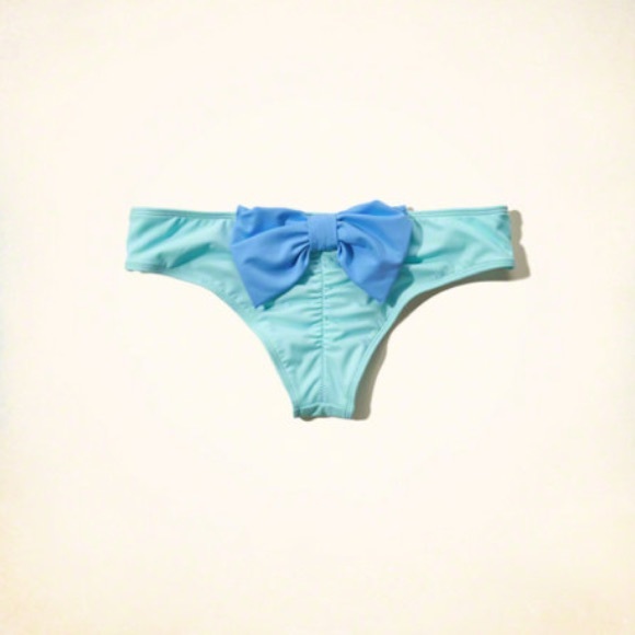 🙅🏼SOLD🙅🏼HCO Bow Bikini Bottoms Mint & Blue