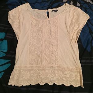 Cream lace top
