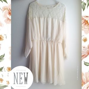 Price Drop⚡️NWT Asos Curve Cream Lace Dress