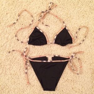 BURBERRY Check Trim Triangle Bikini (BRIT)