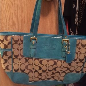 Coach Blue tote