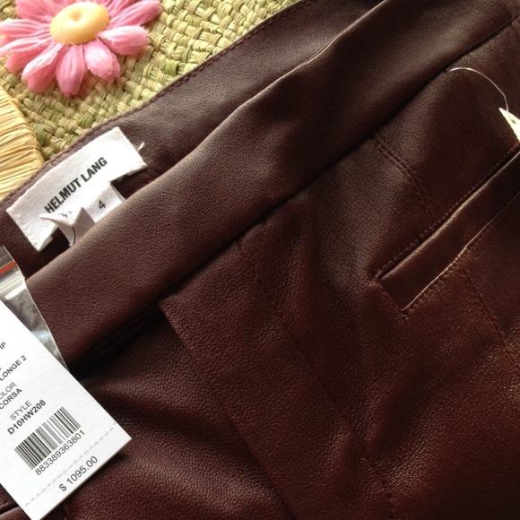 HELMUT LANG Leather Cropped Skinny Pants✨HP✨ - Picture 4 of 5