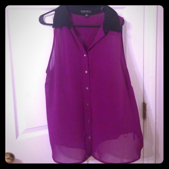Purple button-up