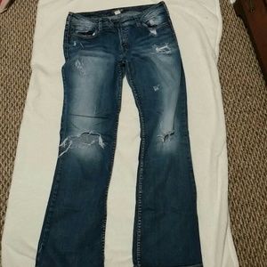 Silver brand jeans distressed