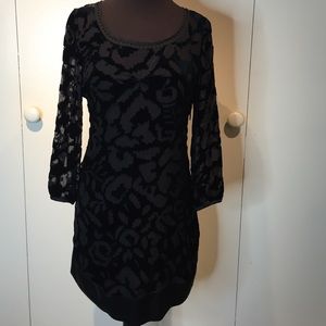 Black velvet dress