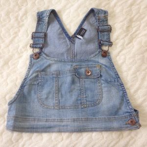 Denim Overall Cropped Top