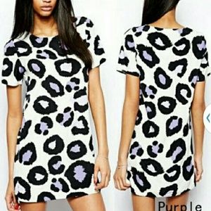🆕🆕NWOT PURPLE LEOPARD PRINT DRESS