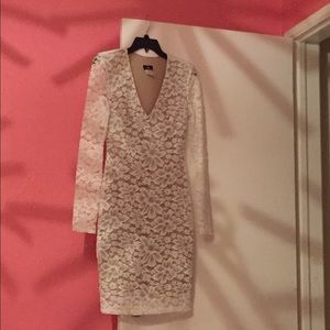 Lace white dress with nude