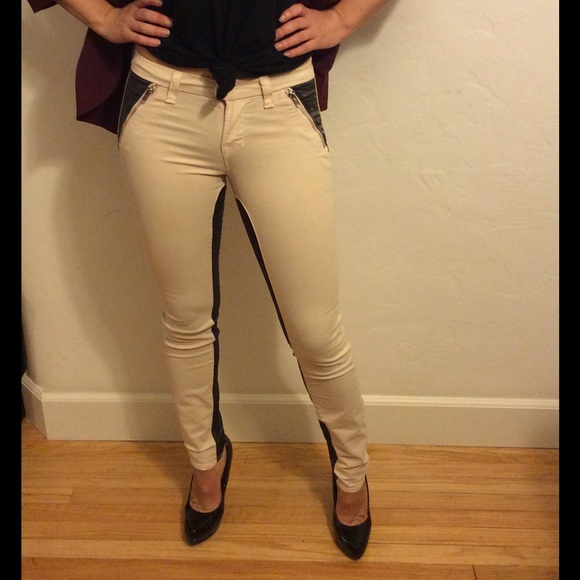 J Brand Paneled Mid-rise Jeans