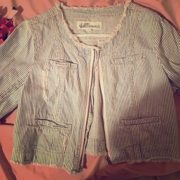 Denim striped jacket