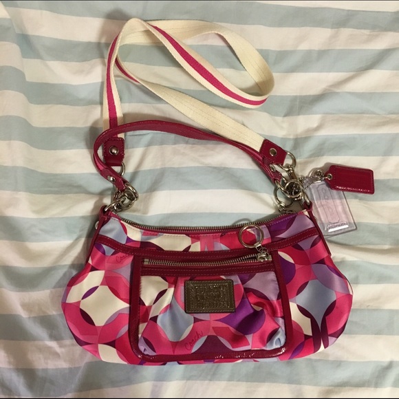 Coach poppy satchel cross body bag