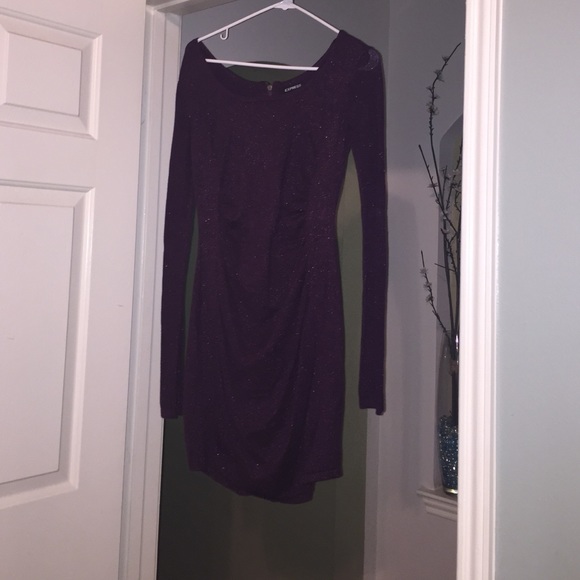 Deep plum fun sweater dress
