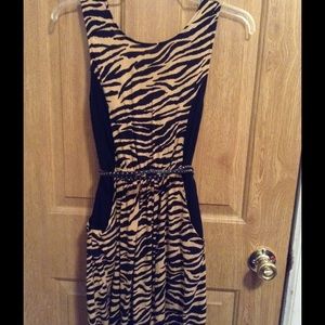 Cute tan and black zebra dress