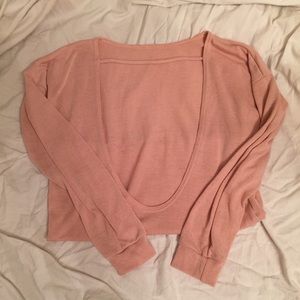 Backless Long sleeve shirt