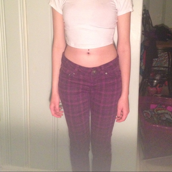 SO Purple Plaid Pants