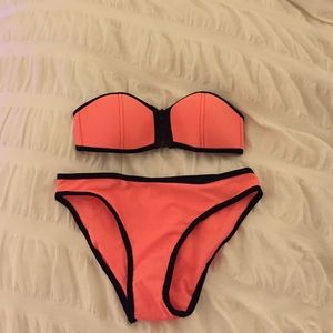 Bright coral 2 piece bikini