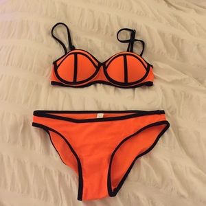Orange triangl- inspired bikini