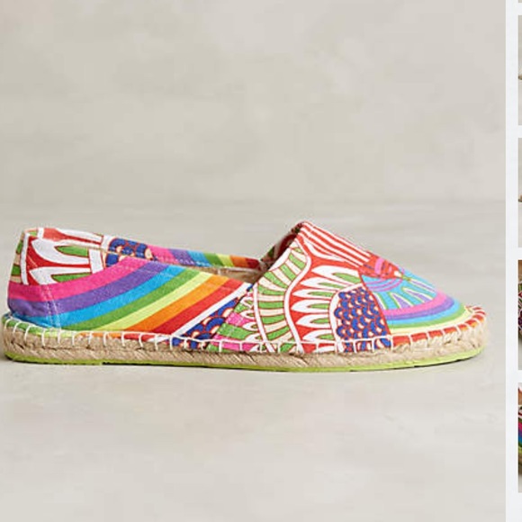 🔱SOLD 🔱Mara Hoffman Rainbow Bird Espadrille - Picture 2 of 4