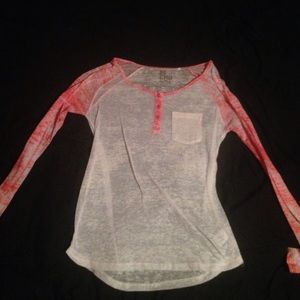 Long sleeve two color shirt