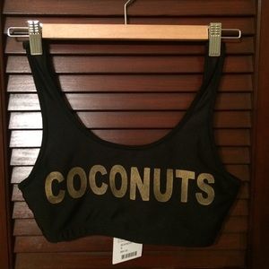 Black coconuts urban outfitters sports bra bikini