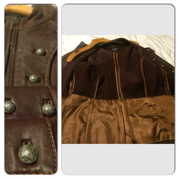 ❌ REMOVED ❌ Bebe Burgundy Military Leather - Picture 3 of 4