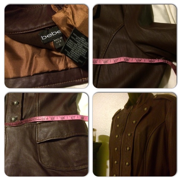 ❌ REMOVED ❌ Bebe Burgundy Military Leather - Picture 4 of 4