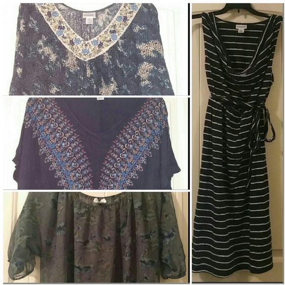Bundle 3 blouses + 1 dress