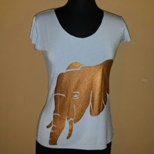 Cotton powder blue T