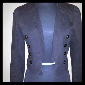 Black 8 button tapered jacket