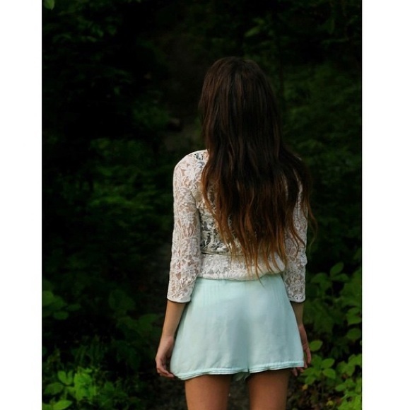 Blue high waisted shorts