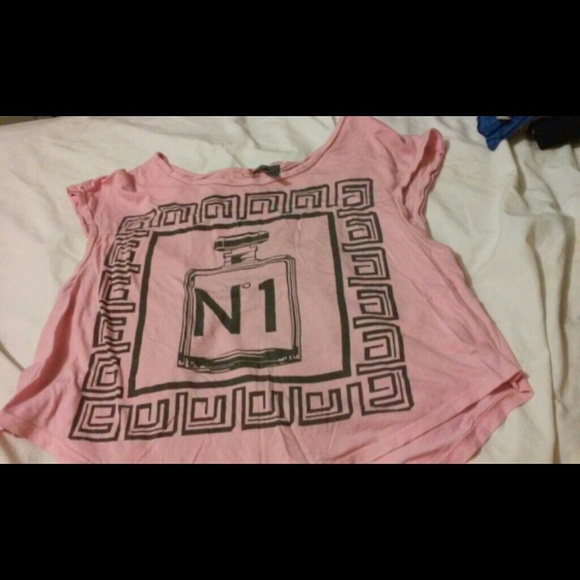 AnM pink crop tee