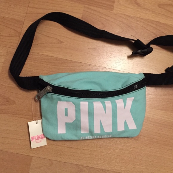VS PINK Mint Fanny Pack w/ Sunglasses