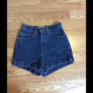 American apparel high waisted jean shorts