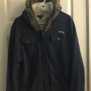 Roxy wool lined zip sweater