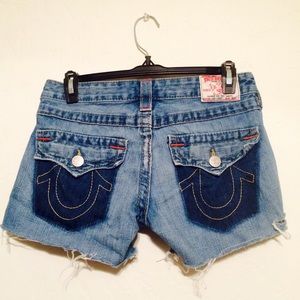 True Religion cut off shorts