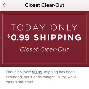 Everything in my closet  is on sale