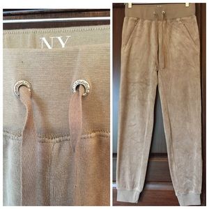 NY company velour jogger pants