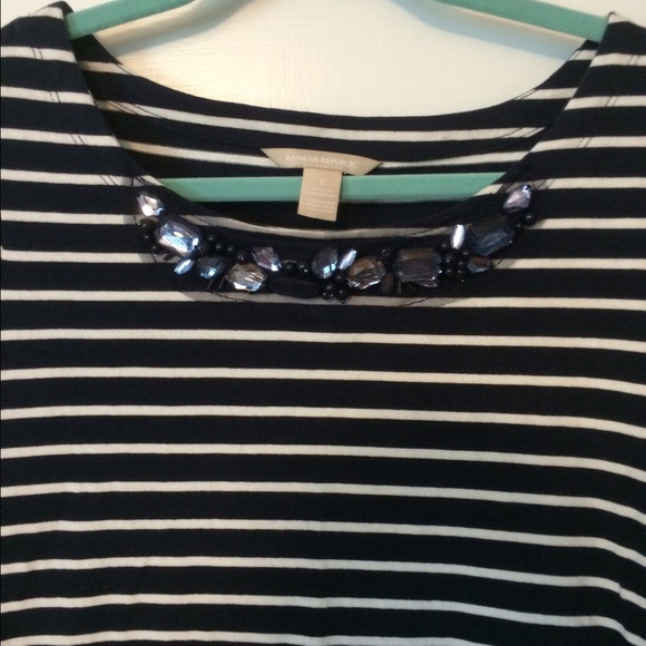 Banana Republic Jeweled Sailor Stripe Tunic