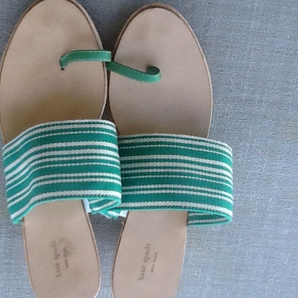Kate Spade wooden heeled slip on size 8