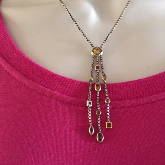 David Yurman Rare Y Necklace with Gemstones - Picture 4 of 4