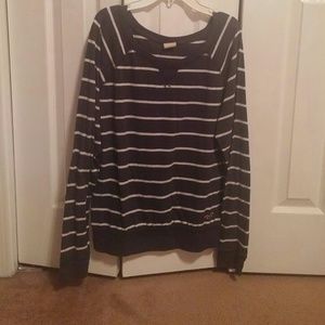 Hollister blue and white striped shirt