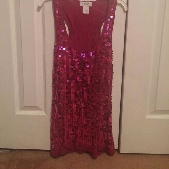 Purple sequin top